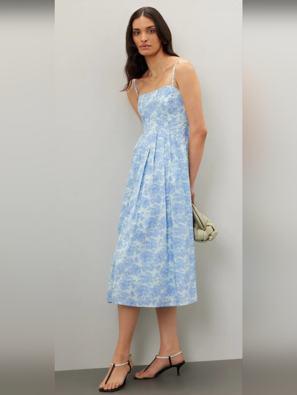 Derek Lam HOT ITEM! Blurred Floral Dress in Blue. Sz 42. R2S!